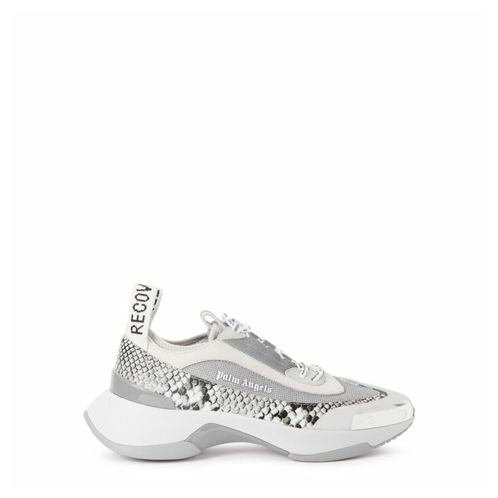 Palm Angels Recovery Panelled Leather Sneakers