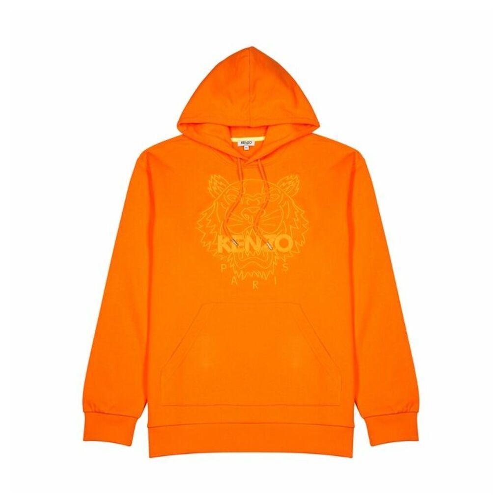 Kenzo Orange Tiger-embroidered Cotton Sweatshirt