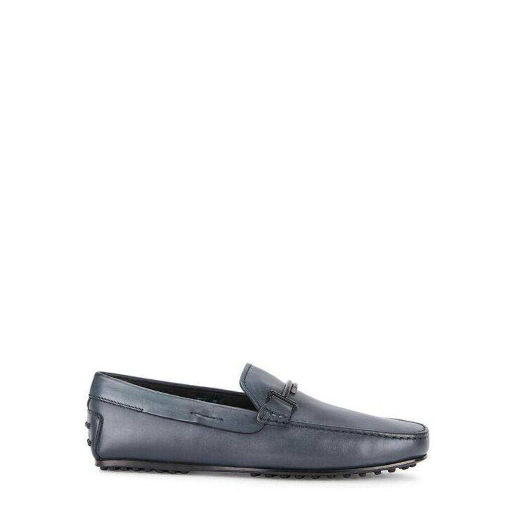 Tod's Navy Leather Driving Shoes