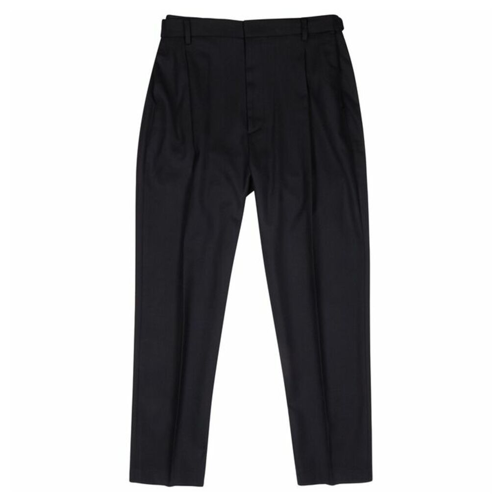 Wooyoungmi Navy Tapered Wool-blend Trousers
