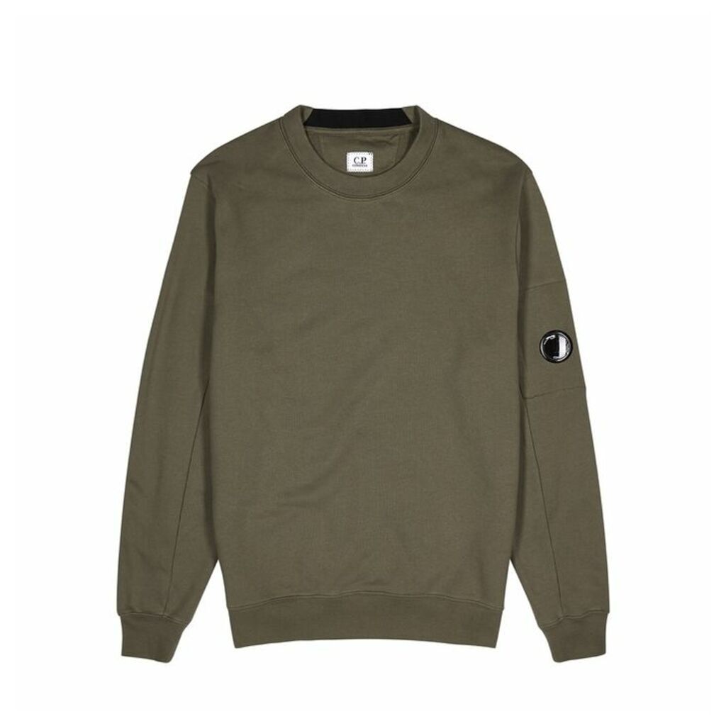 C.P. Company Olive Cotton-jersey Sweatshirt