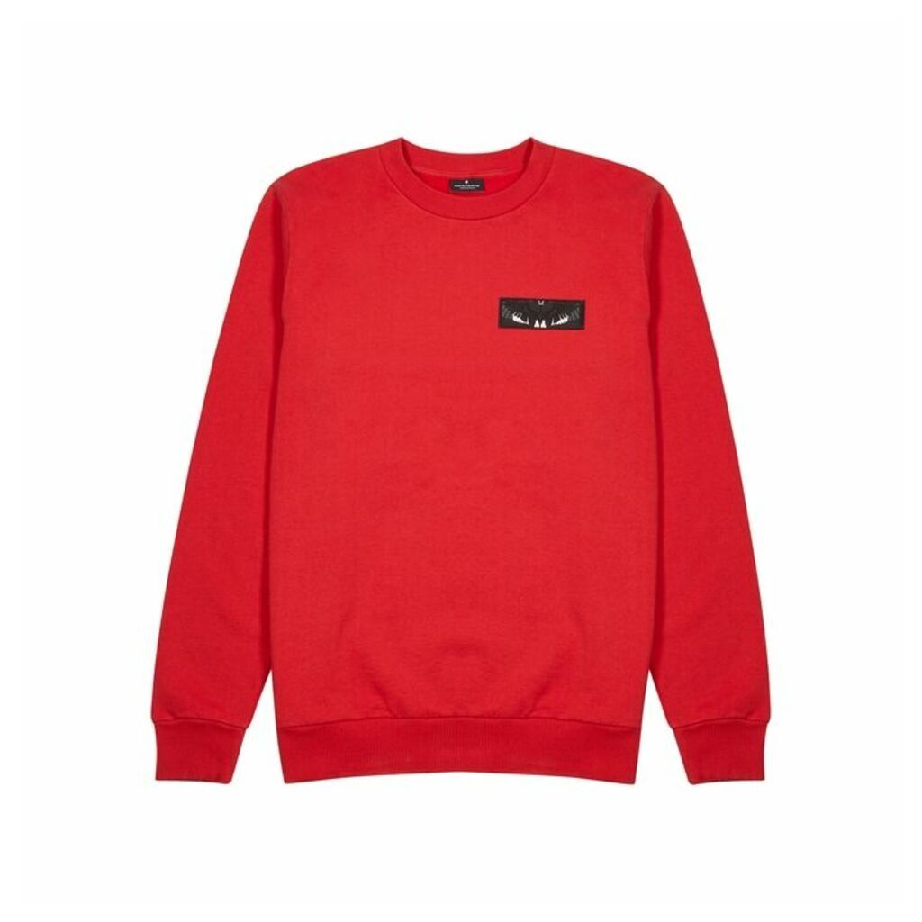 Marcelo Burlon Red Cotton Sweatshirt