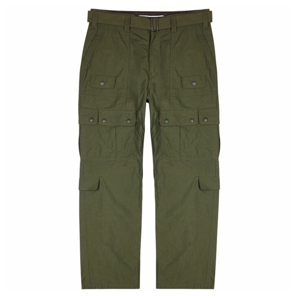 White Mountaineering Army Green Shell Trousers