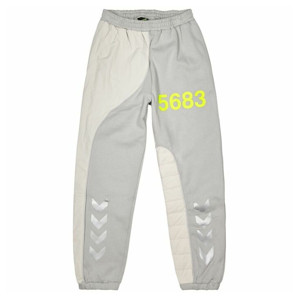 WILLY CHAVARRIA X Hummel Grey Panelled Jersey Sweatpants