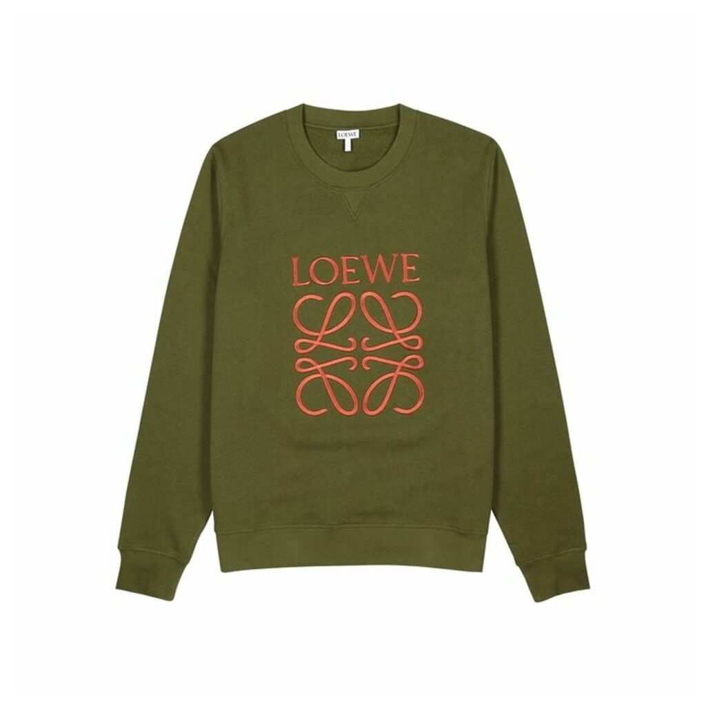 Loewe Green Cotton-jersey Sweatshirt