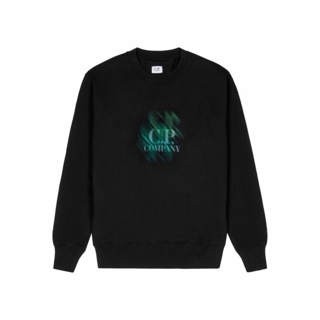 C.P. Company Black Printed Jersey Sweatshirt