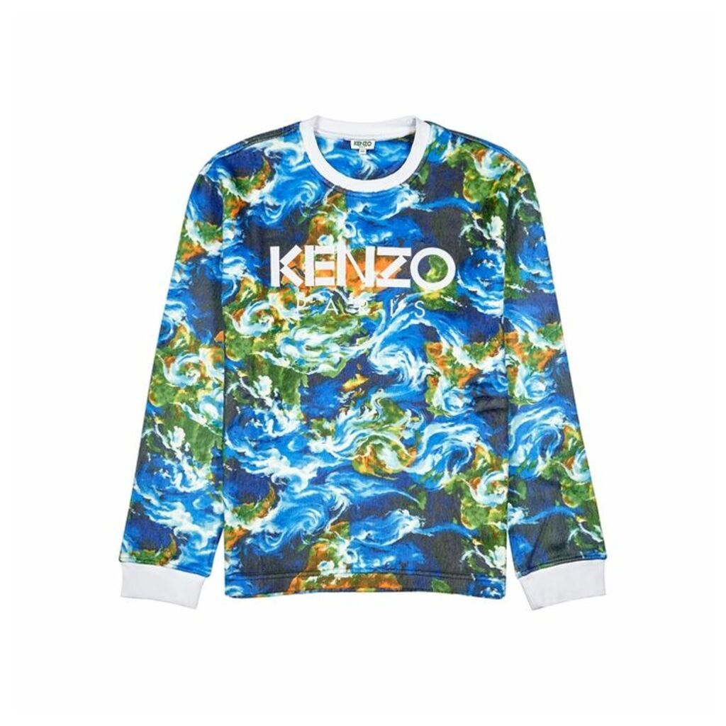 Kenzo Kenzo World Printed Felt Sweatshirt
