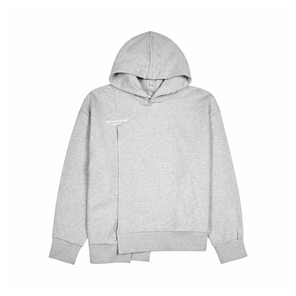 Wooyoungmi Grey Asymmetric Cotton-jersey Sweatshirt