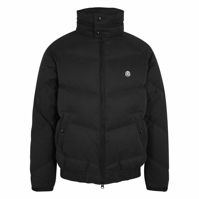 Black Quilted Brushed-shell Jacket