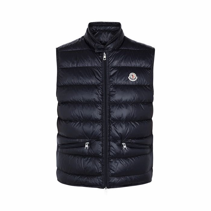 Gui Navy Quilted Shell Gilet