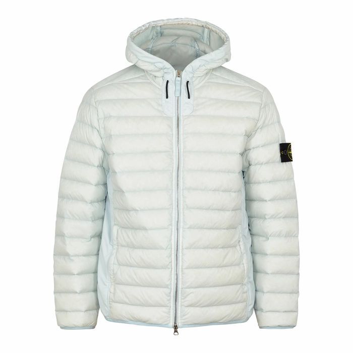 44525 Pale Blue Quilted Shell Jacket