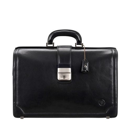 Premium Quality Black Leather Briefcase For Lawyer