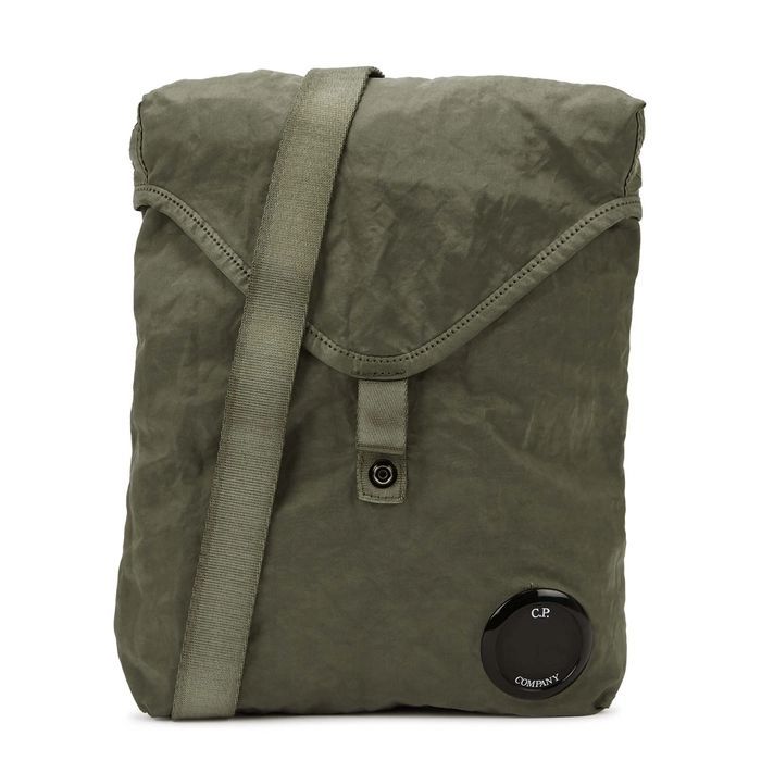 Army Green Nylon Cross-body Bag