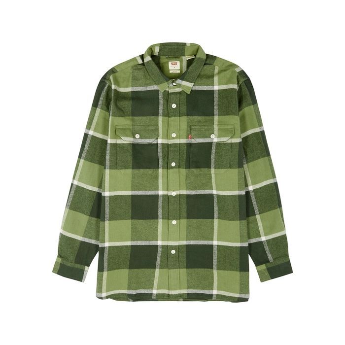 Green Checked Cotton Shirt