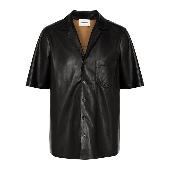 Osmo Black Faux Leather Shirt