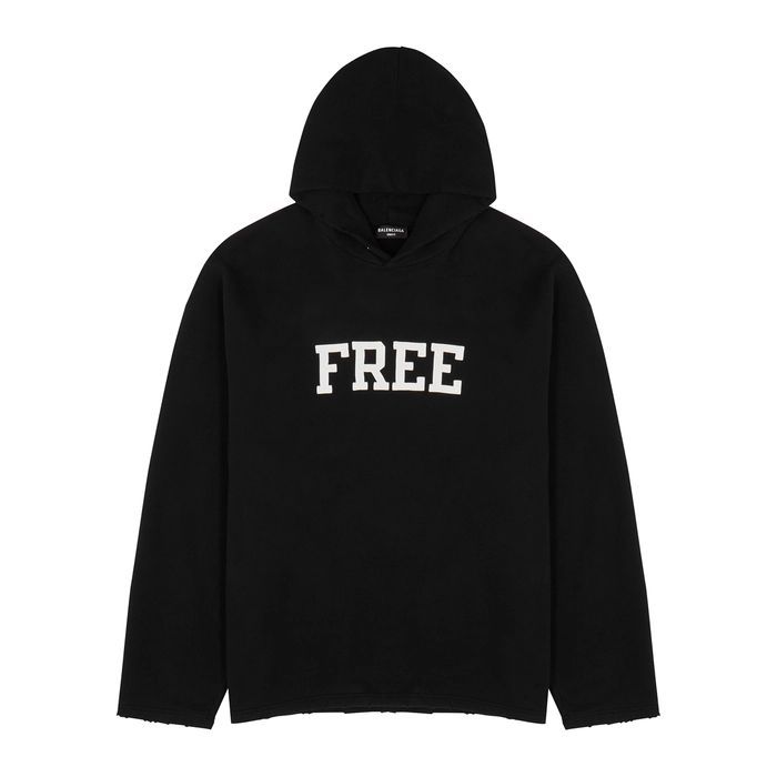 Free Embroidered Hooded Cotton Sweatshirt