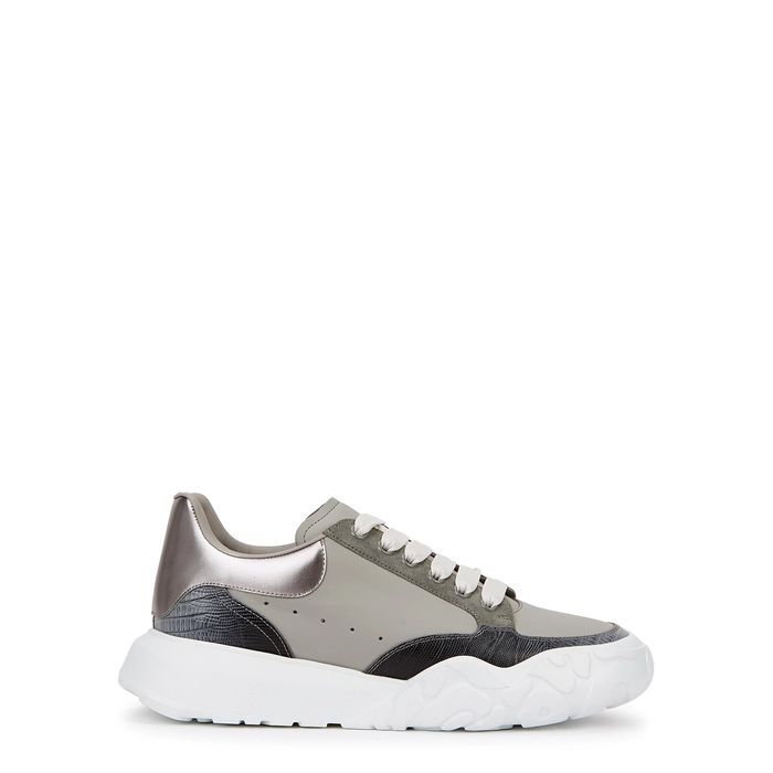 Court Grey Panelled Nubuck Sneakers - 8