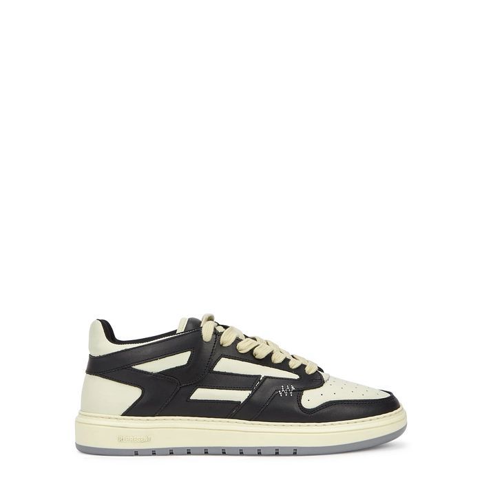 Reptor Panelled Leather Sneakers - BLACK AND WHITE - 10
