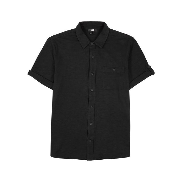 Brayden Black Clubbed Cotton Shirt