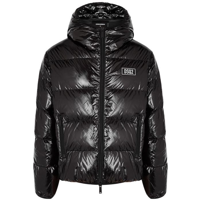 Black Quilted Ripstop Shell Jacket
