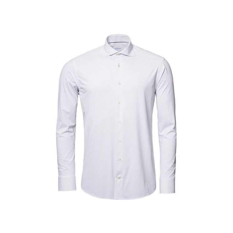 White Four-way Stretch Slim Fit Shirt