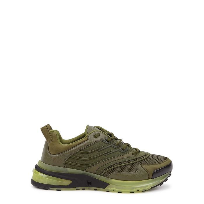 Giv 1 Army Green Panelled Sneakers