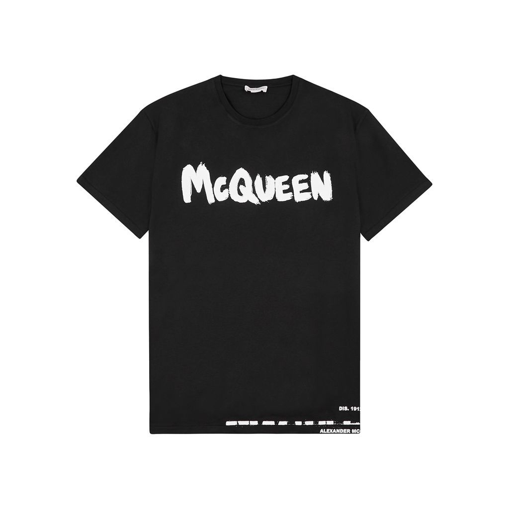 Black Logo-print Cotton T-shirt - M