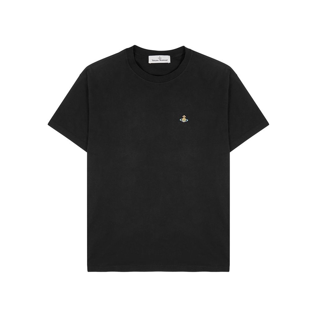 Black Logo Cotton T-shirt