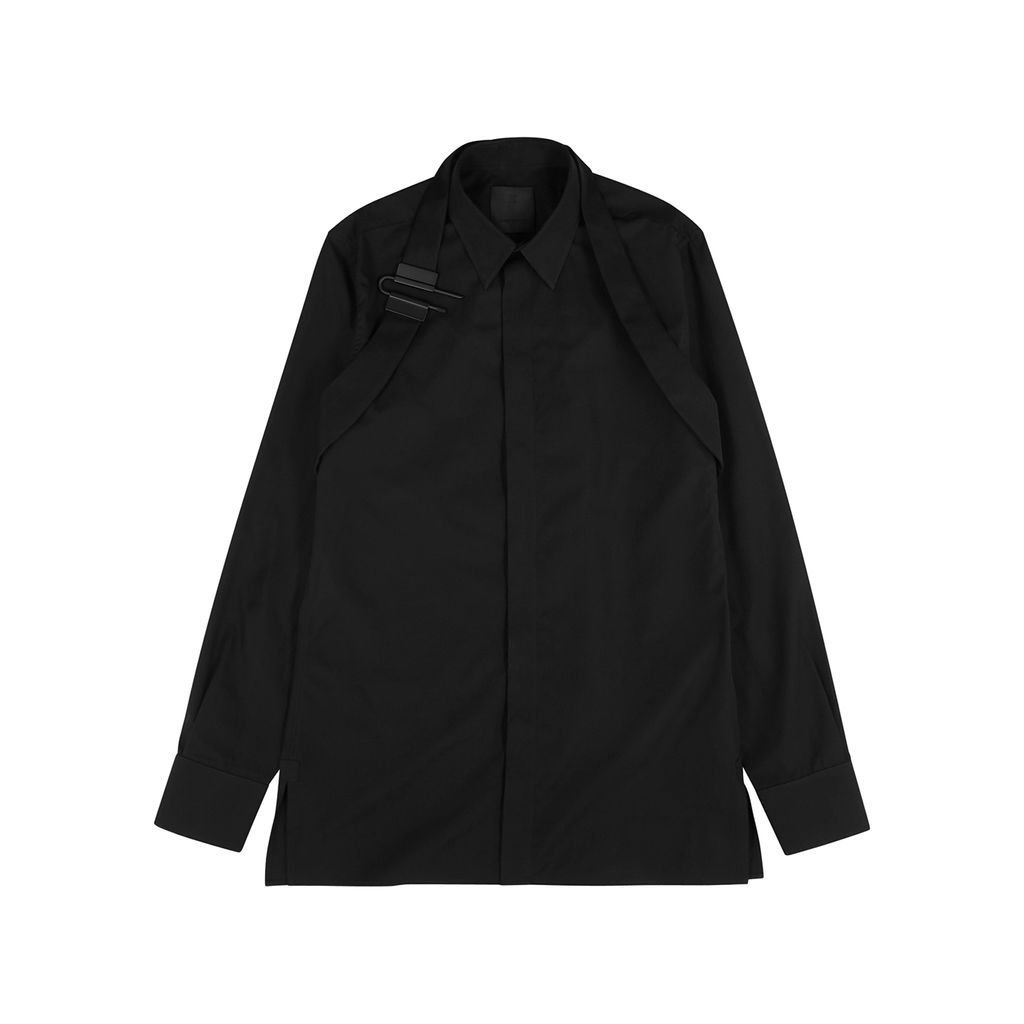 Harness Cotton-poplin Shirt - Black - 16.5