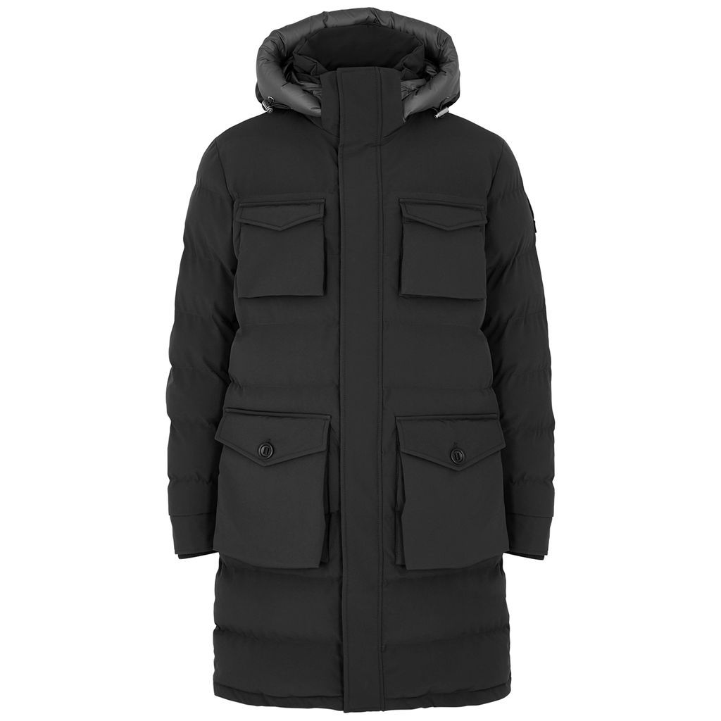 Branksome Quilted Shell Coat - Black - S