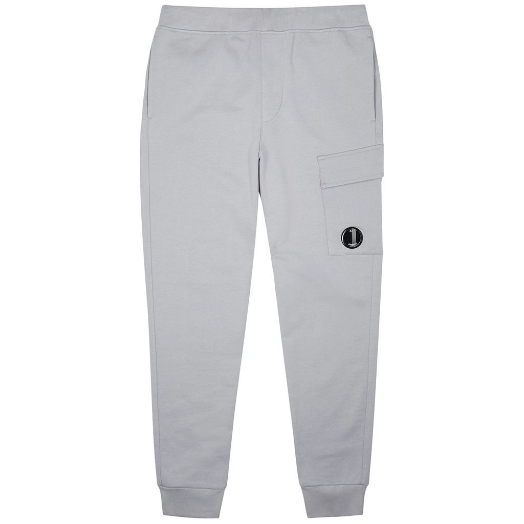 Diagonal Raised Grey Cotton Sweatpants