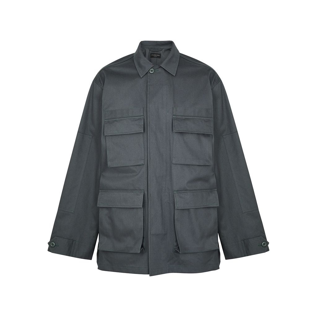 Workwear Cotton-twill Cargo Jacket - Grey - 3