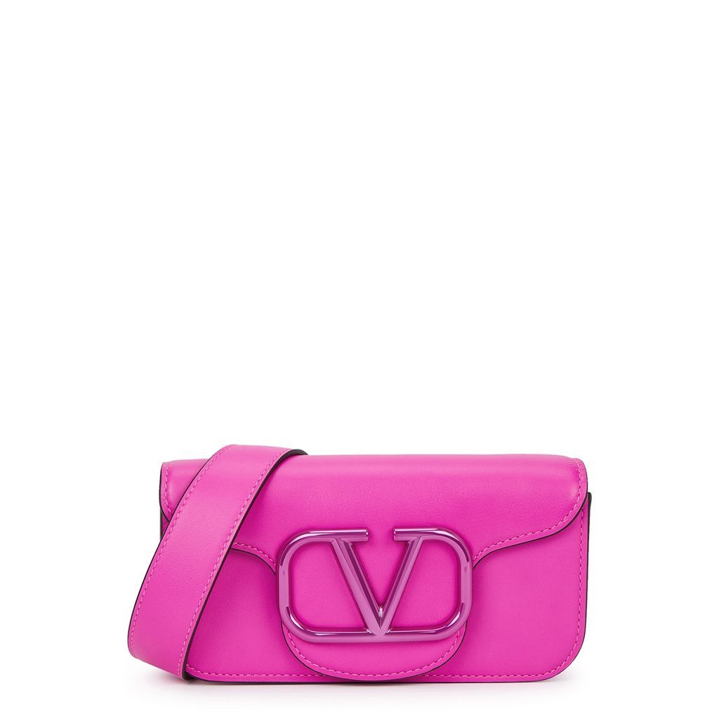 Valentino Garavani Locò Mini Leather Shoulder Bag - Pink