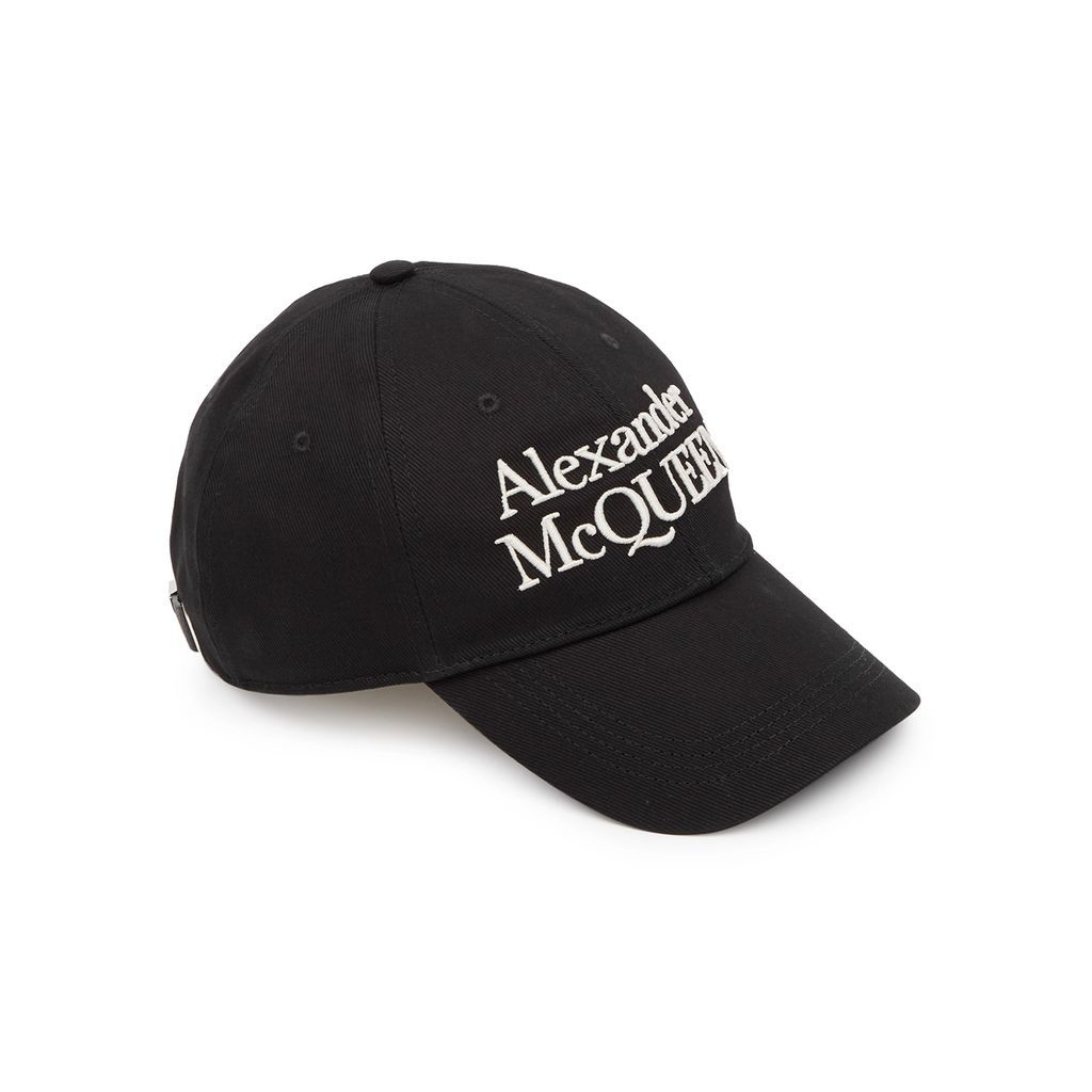 Logo-embroidered Cotton Cap - Black