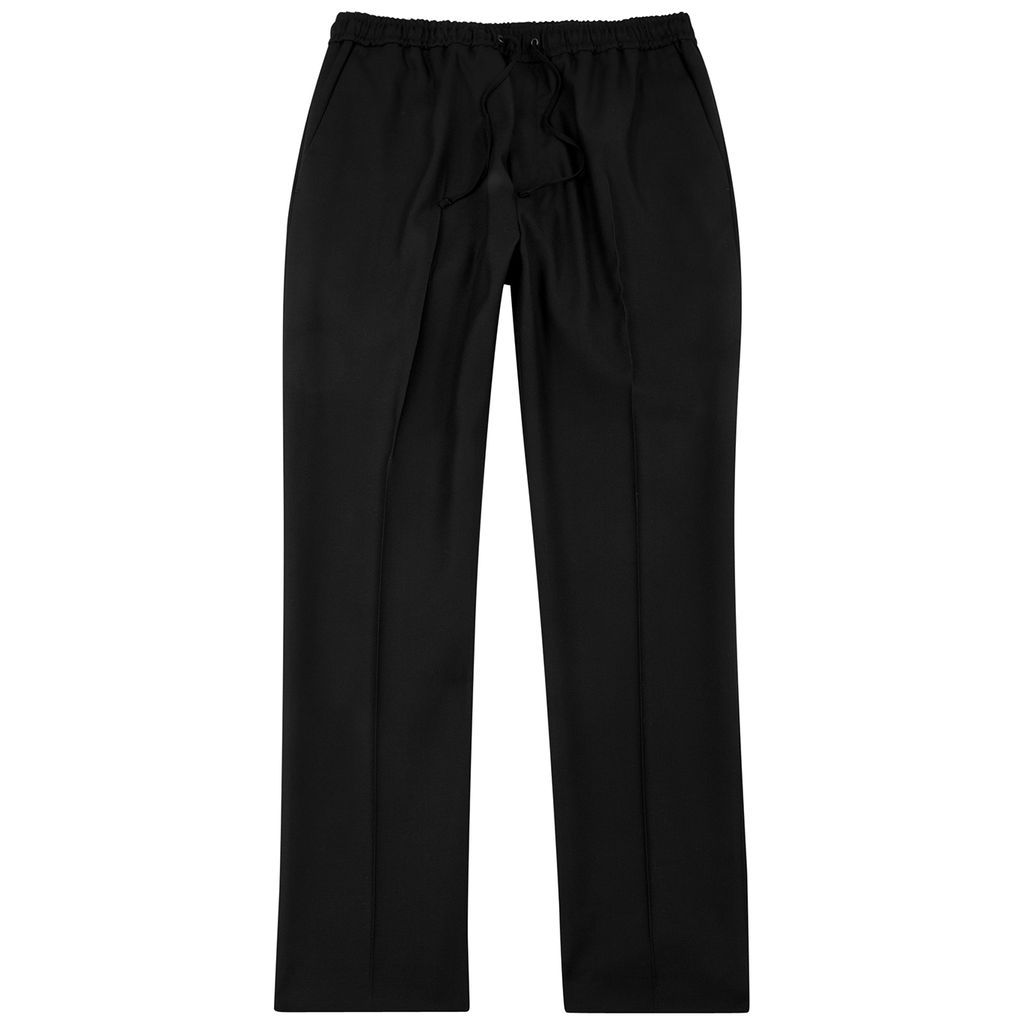 Tapered-leg Jersey Trousers - Black - 50
