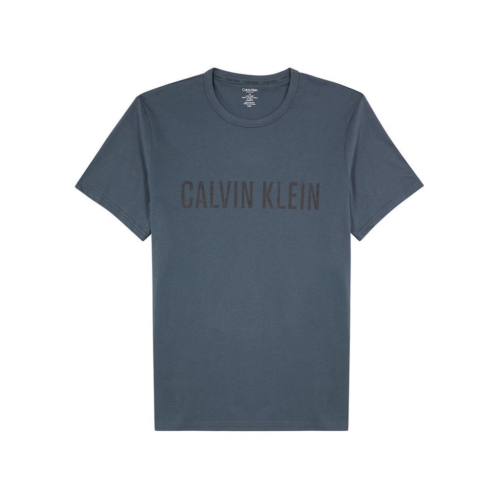 Logo-print Cotton T-shirt - Blue - L
