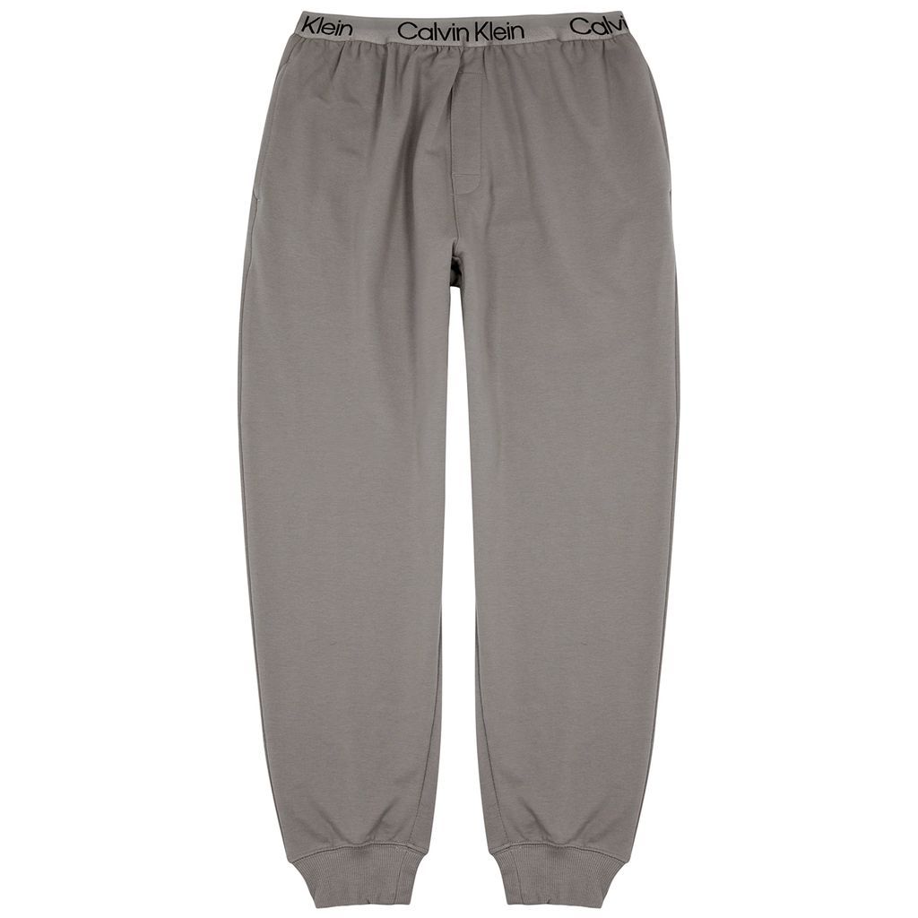 Logo-jacquard Jersey Sweatpants - Grey - L