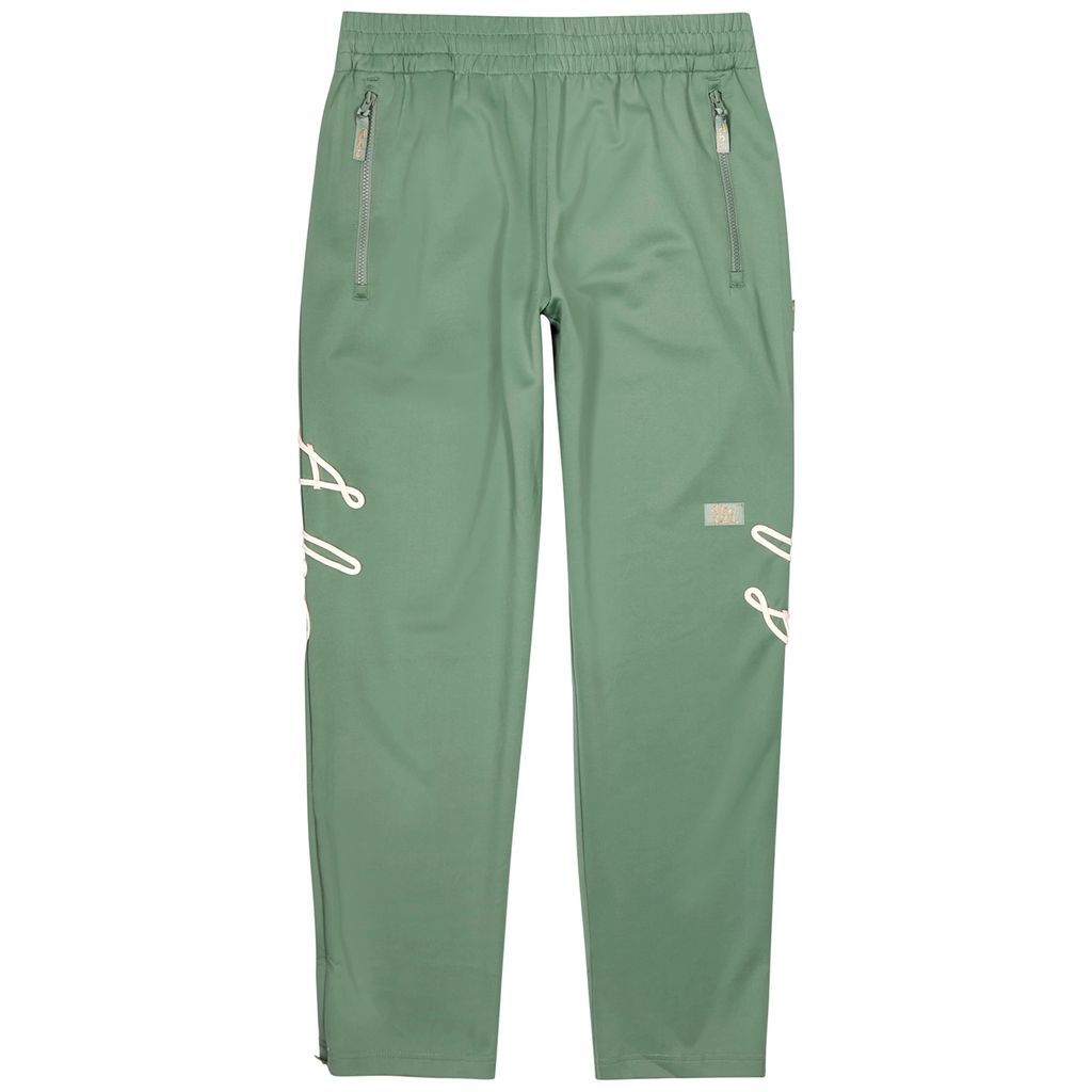 Logo-embroidered Stretch-jersey Track Pants - Green - XL