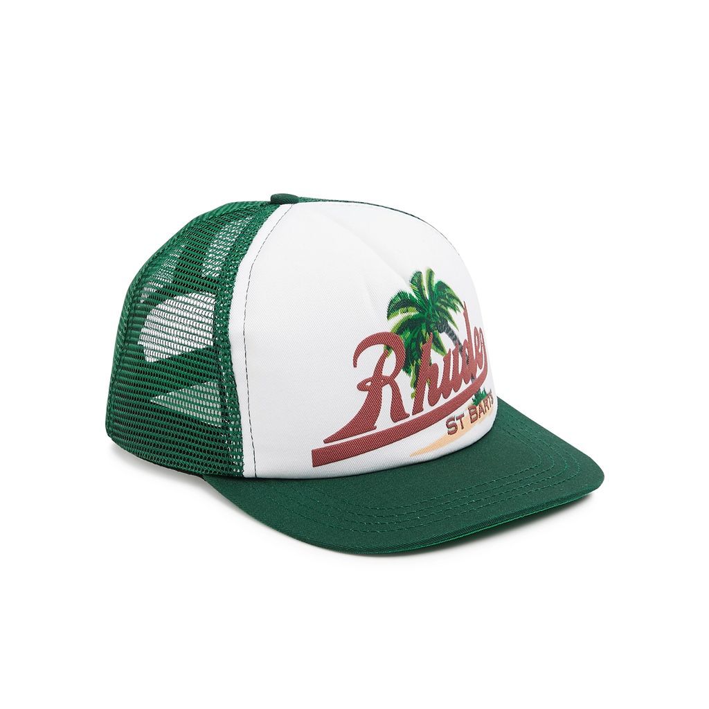 Palms Printed Trucker Hat - Green