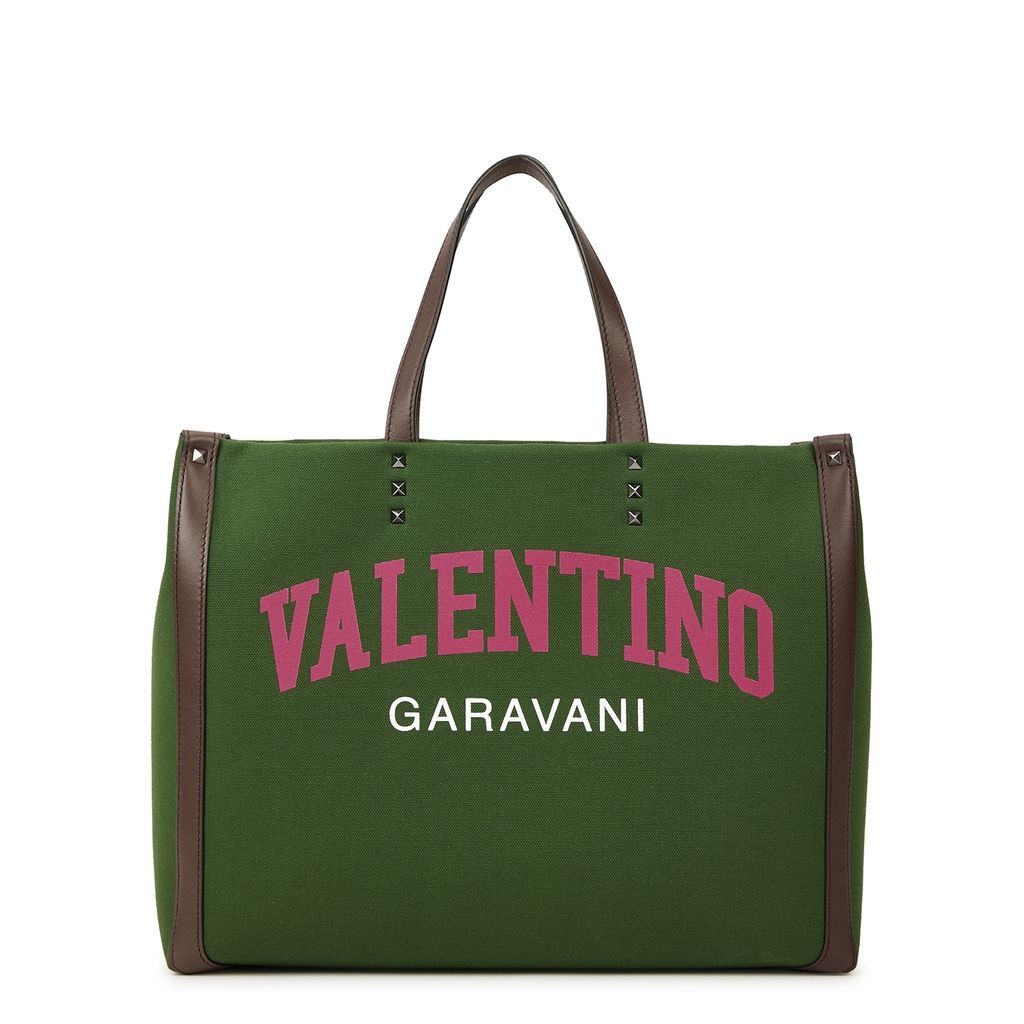 Valentino Garavani University Canvas Tote - Green
