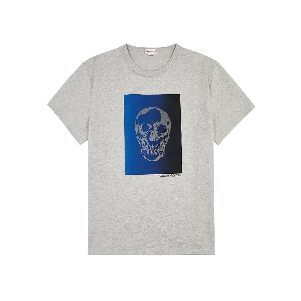Skull-print Cotton T-shirt - Grey - L