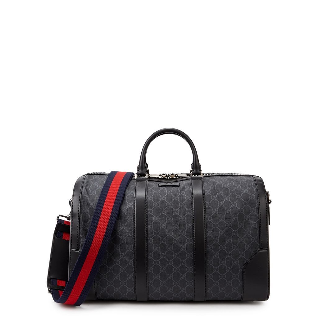 GG Supreme Monogrammed Holdall - Black And Red