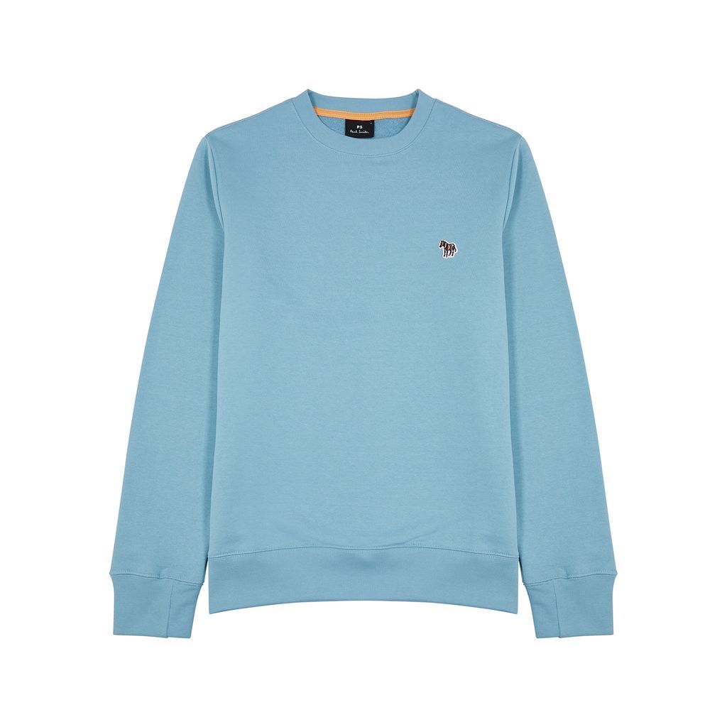 Logo Cotton Sweatshirt - Light Blue - XL