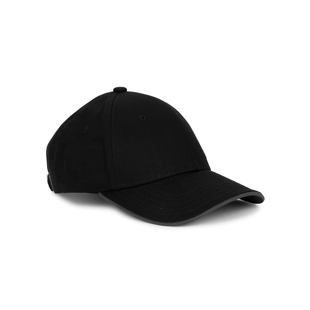 Bold Logo Cotton Cap - Black