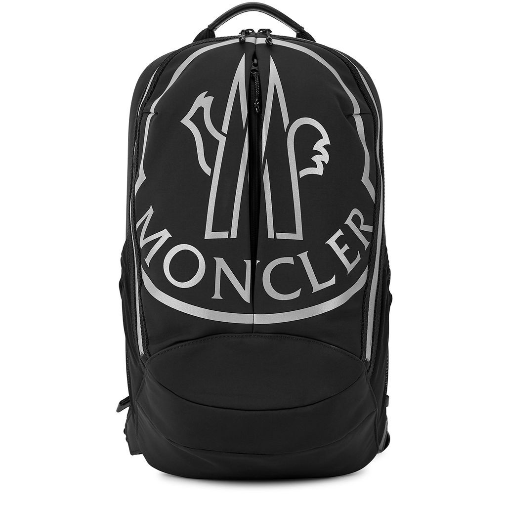 Logo Large Nylon Backpack - Black