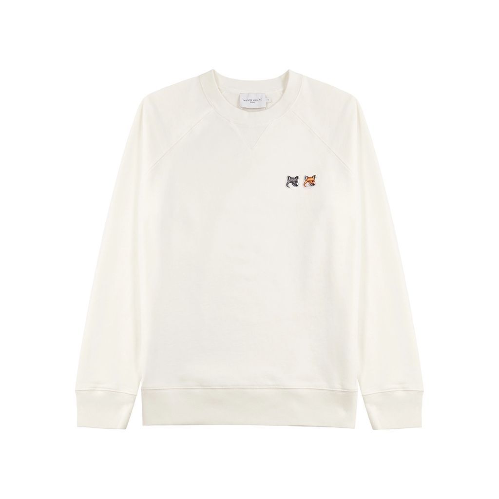 Logo Cotton Sweatshirt - Ecru - L