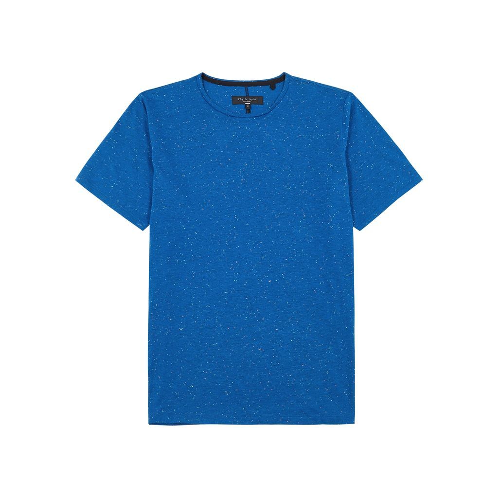 Classic Nep Flecked Jersey T-shirt - Bright Blue - L