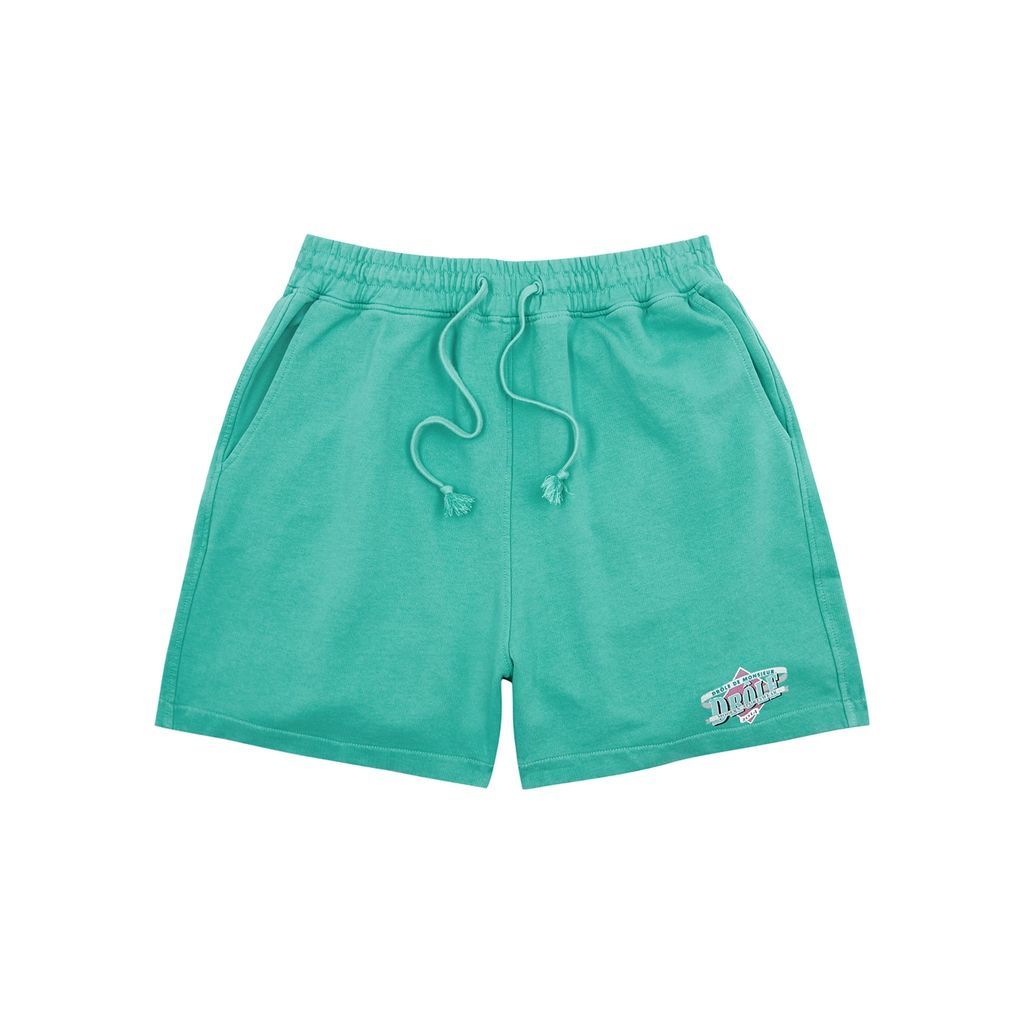 Aprés Sport Turquoise Logo Cotton Shorts - XL