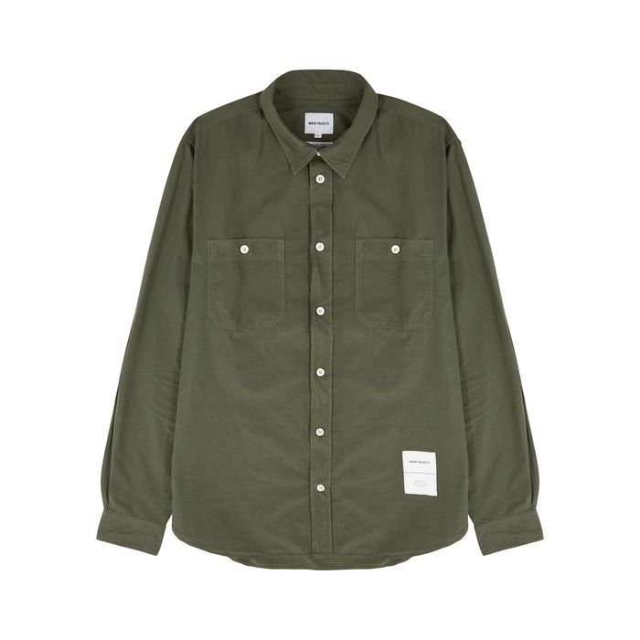 Silas Tab Series Army Green Cotton Shirt