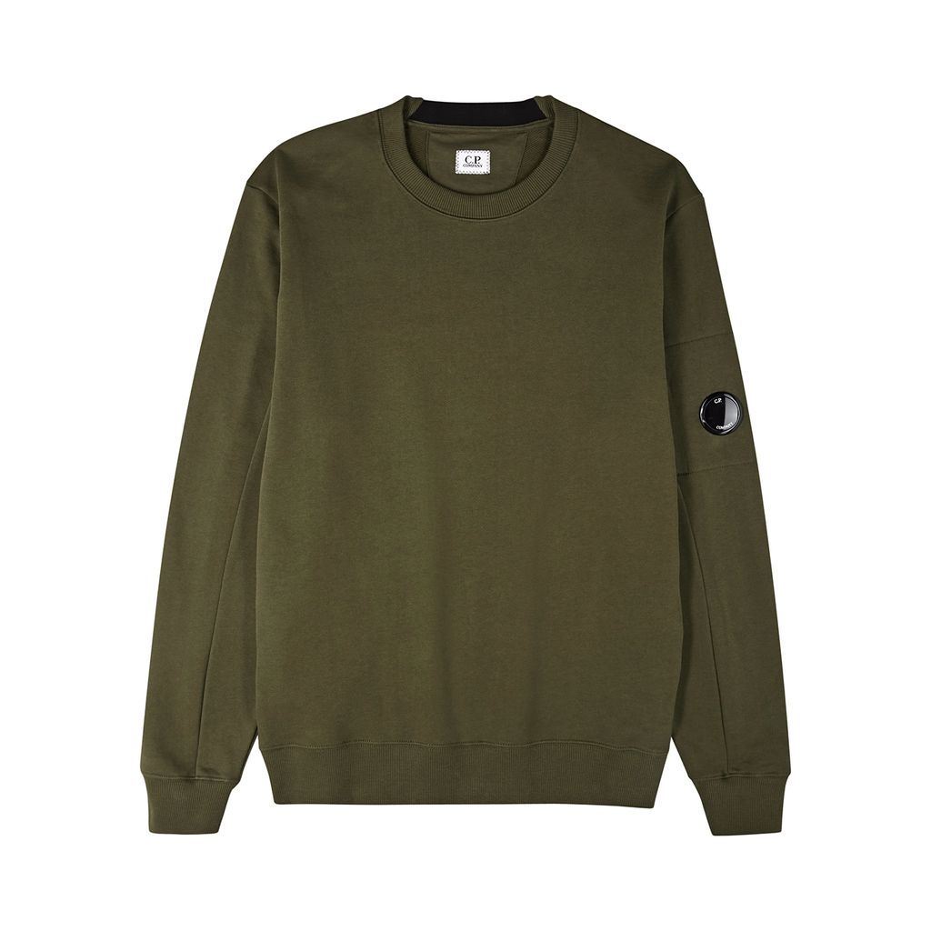 Army Green Cotton Sweatshirt - M